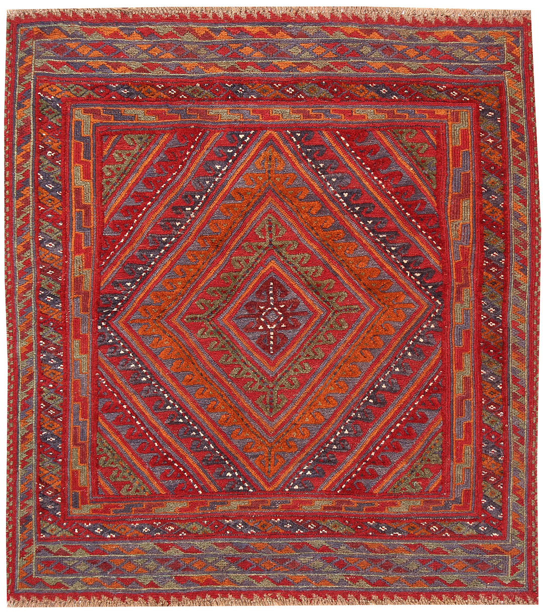 Afghan Mashwani Rug 3' 9 x 4' 1 Hand-Knotted