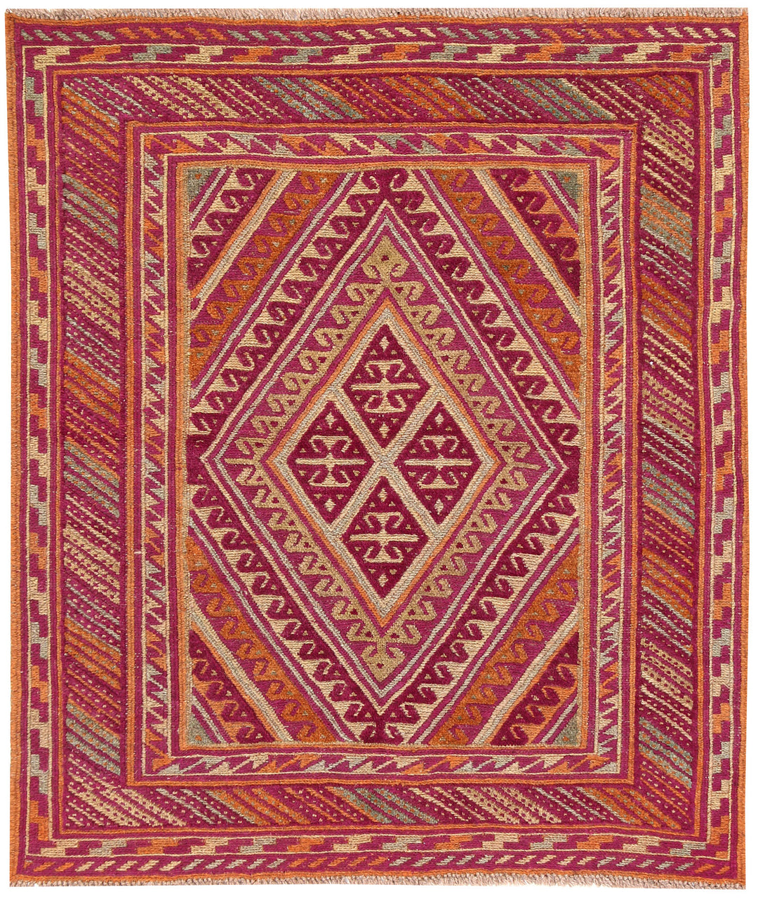 Multi Colored Mashwani 3' 7 x 4' 2 - No. 63845 - ALRUG Rug Store