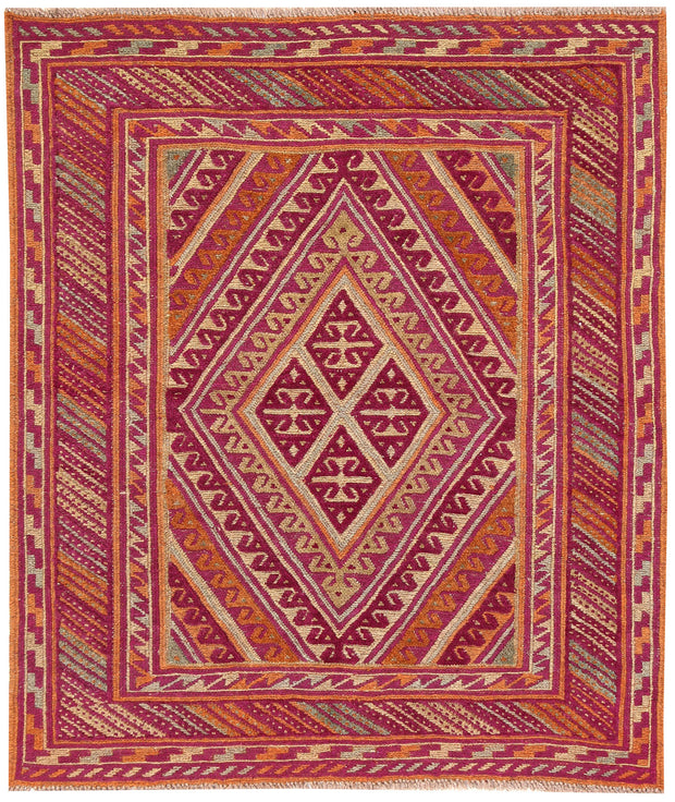 Multi Colored Mashwani 3' 7 x 4' 2 - No. 63845 - ALRUG Rug Store