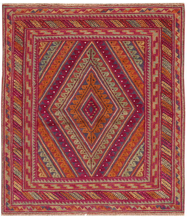 Multi Colored Mashwani 3' 9 x 4' 3 - No. 63849