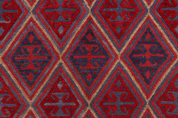 Dark Red Mashwani 3' 8 x 4' - No. 63860 - ALRUG Rug Store