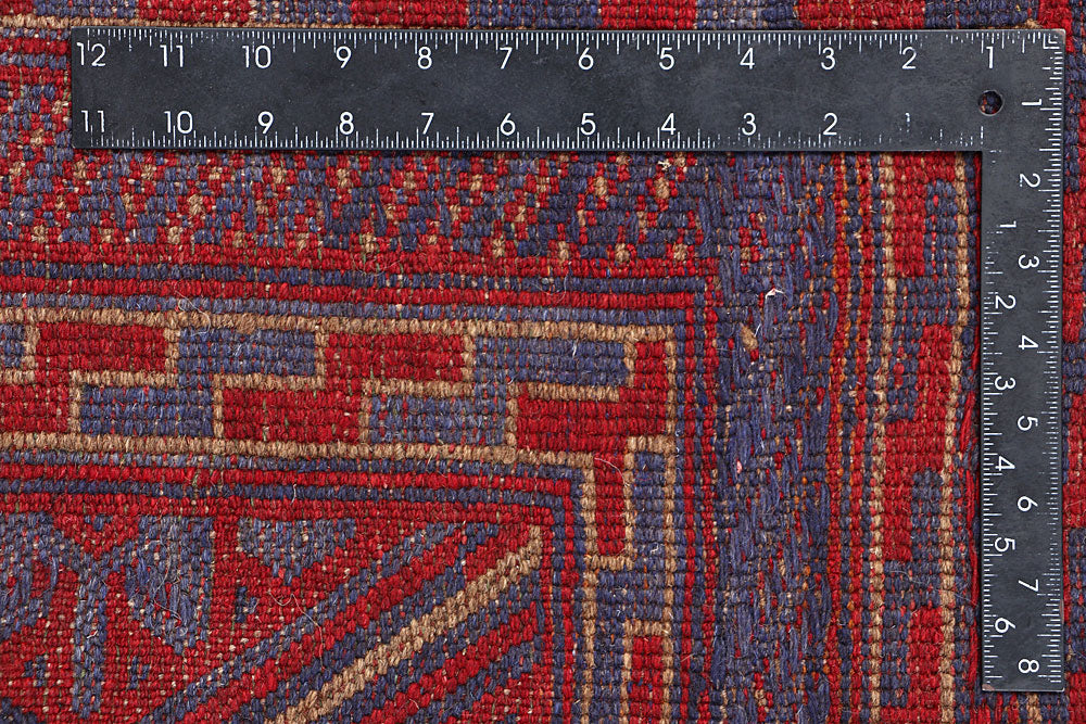 Dark Red Mashwani 3' 8 x 4' - No. 63860 - ALRUG Rug Store