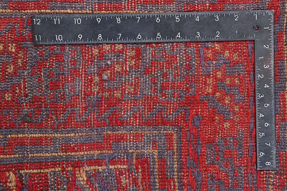 Dark Red Mashwani 3' 9 x 4' 4 - No. 63865 - ALRUG Rug Store