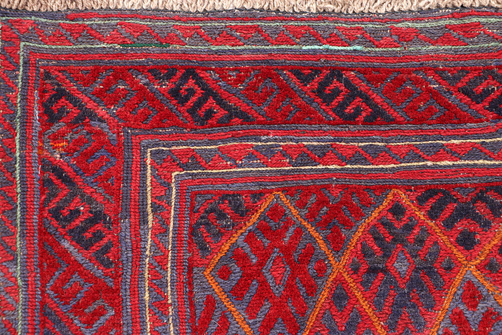 Dark Red Mashwani 3' 11 x 4' 4 - No. 63869 - ALRUG Rug Store