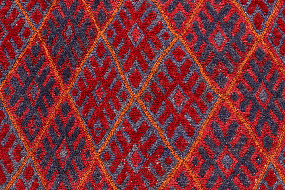 Dark Red Mashwani 3' 11 x 4' 4 - No. 63869 - ALRUG Rug Store