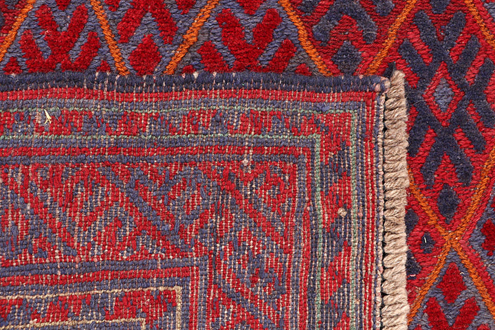 Dark Red Mashwani 3' 11 x 4' 4 - No. 63869 - ALRUG Rug Store