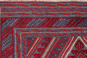Dark Red Mashwani 3' 7 x 3' 10 - No. 63876 - ALRUG Rug Store