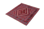 Dark Red Mashwani 3' 7 x 3' 10 - No. 63876 - ALRUG Rug Store