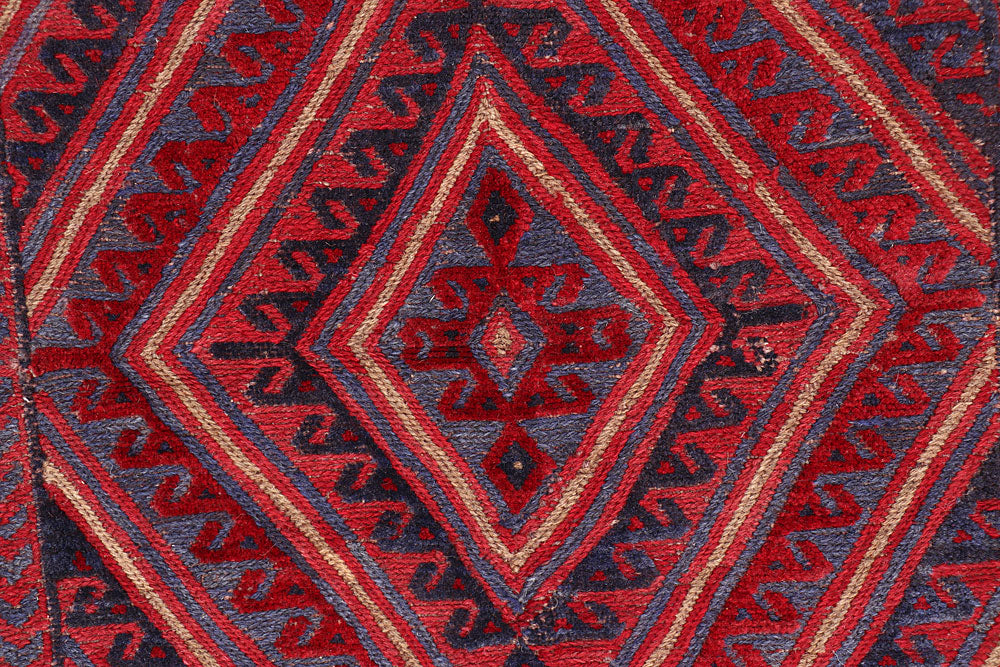 Dark Red Mashwani 3' 6 x 4' - No. 63879 - ALRUG Rug Store