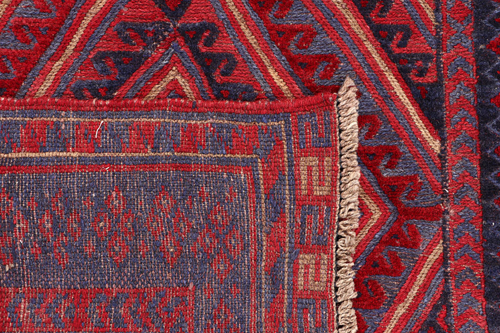 Dark Red Mashwani 3' 6 x 4' - No. 63879 - ALRUG Rug Store