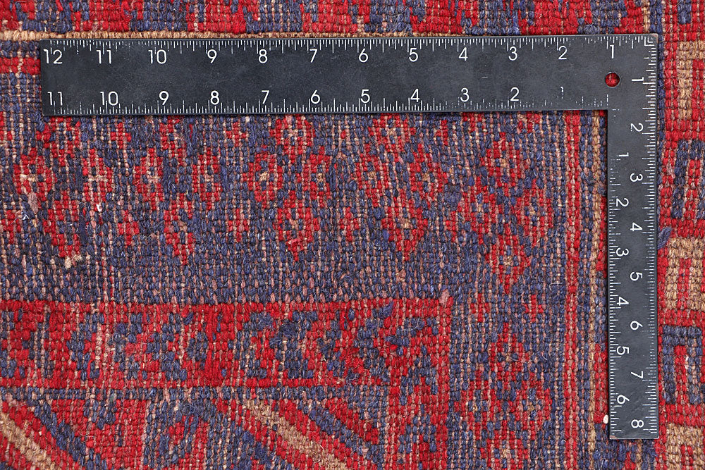 Dark Red Mashwani 3' 6 x 4' - No. 63879 - ALRUG Rug Store
