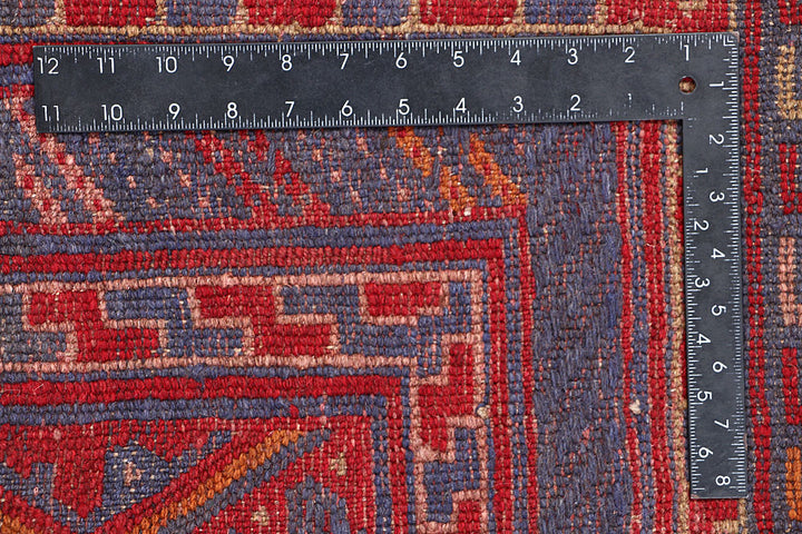Dark Red Mashwani 3' 10 x 4' - No. 63880 - ALRUG Rug Store