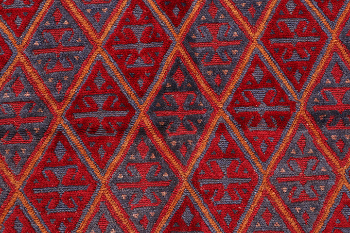Dark Red Mashwani 3' 10 x 4' - No. 63885 - ALRUG Rug Store