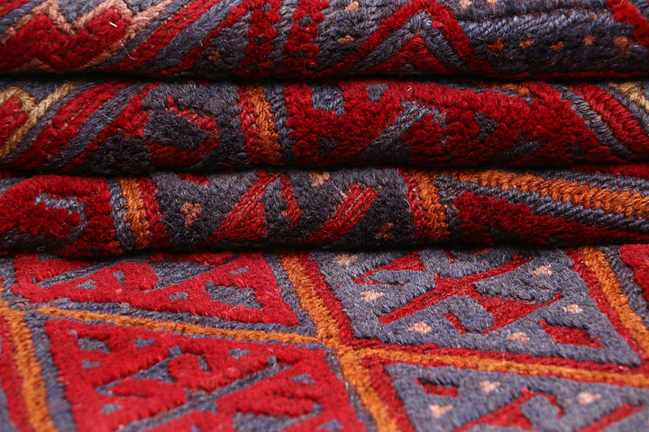 Dark Red Mashwani 3' 10 x 4' - No. 63885 - ALRUG Rug Store