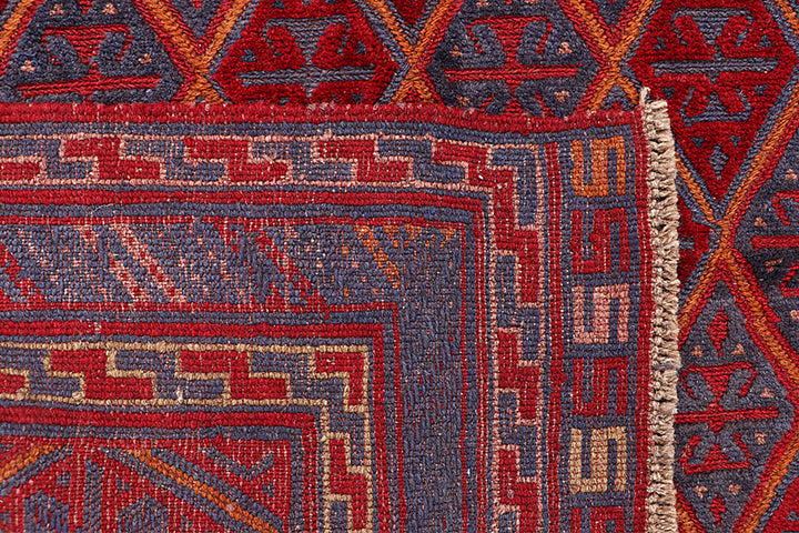 Dark Red Mashwani 3' 10 x 4' - No. 63885 - ALRUG Rug Store