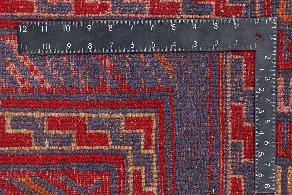 Dark Red Mashwani 3' 10 x 4' - No. 63885 - ALRUG Rug Store