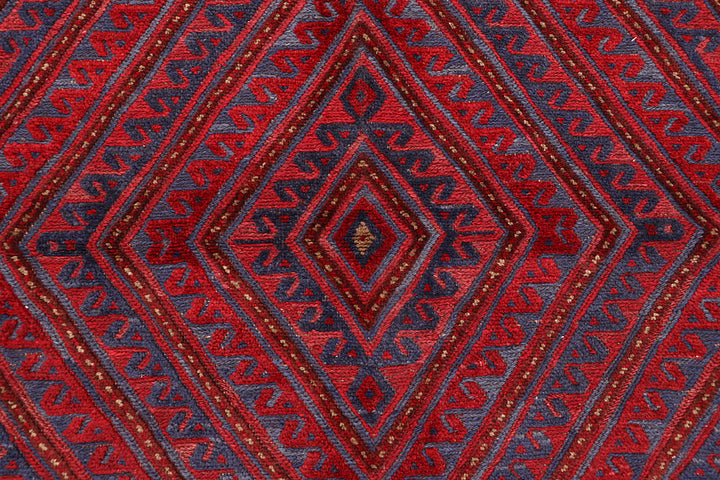 Dark Red Mashwani 3' 10 x 4' 4 - No. 63888 - ALRUG Rug Store