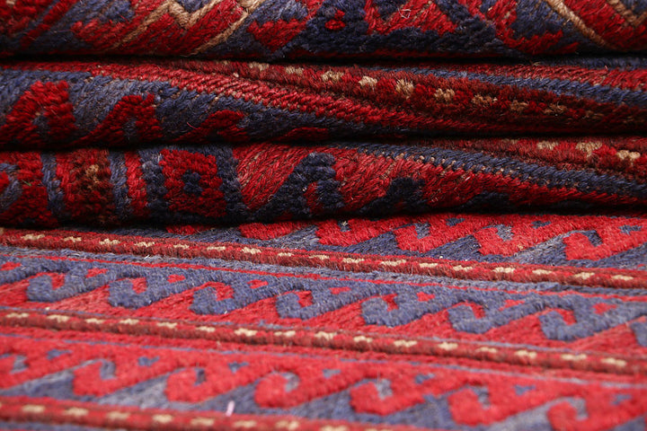 Dark Red Mashwani 3' 10 x 4' 4 - No. 63888 - ALRUG Rug Store