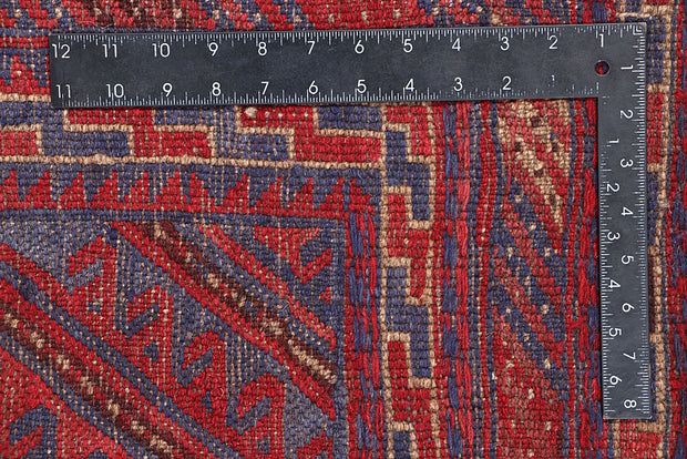 Dark Red Mashwani 3' 10 x 4' 4 - No. 63888 - ALRUG Rug Store