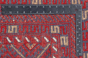 Dark Red Mashwani 3' 8 x 3' 10 - No. 63891 - ALRUG Rug Store