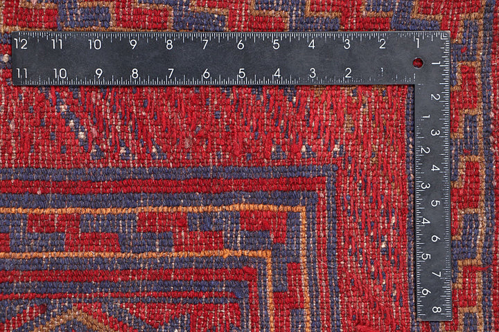 Dark Red Mashwani 3' 8 x 3' 11 - No. 63895 - ALRUG Rug Store