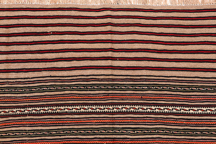 White Afghan Maliki Rug 4' 6 x 6' 4 Hand-Knotted view