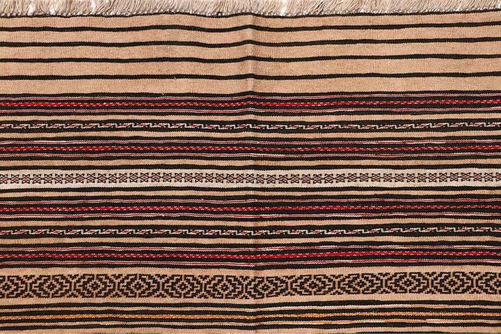 White Afghan Maliki Rug 4' 4" x 6' 5" Hand-Knotted view