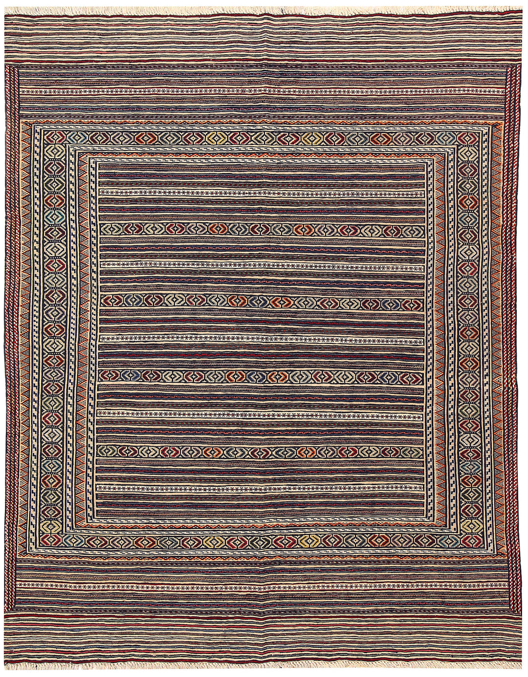 Afghan Maliki Rug 4' 7" x 5' 8" Hand-Knotted