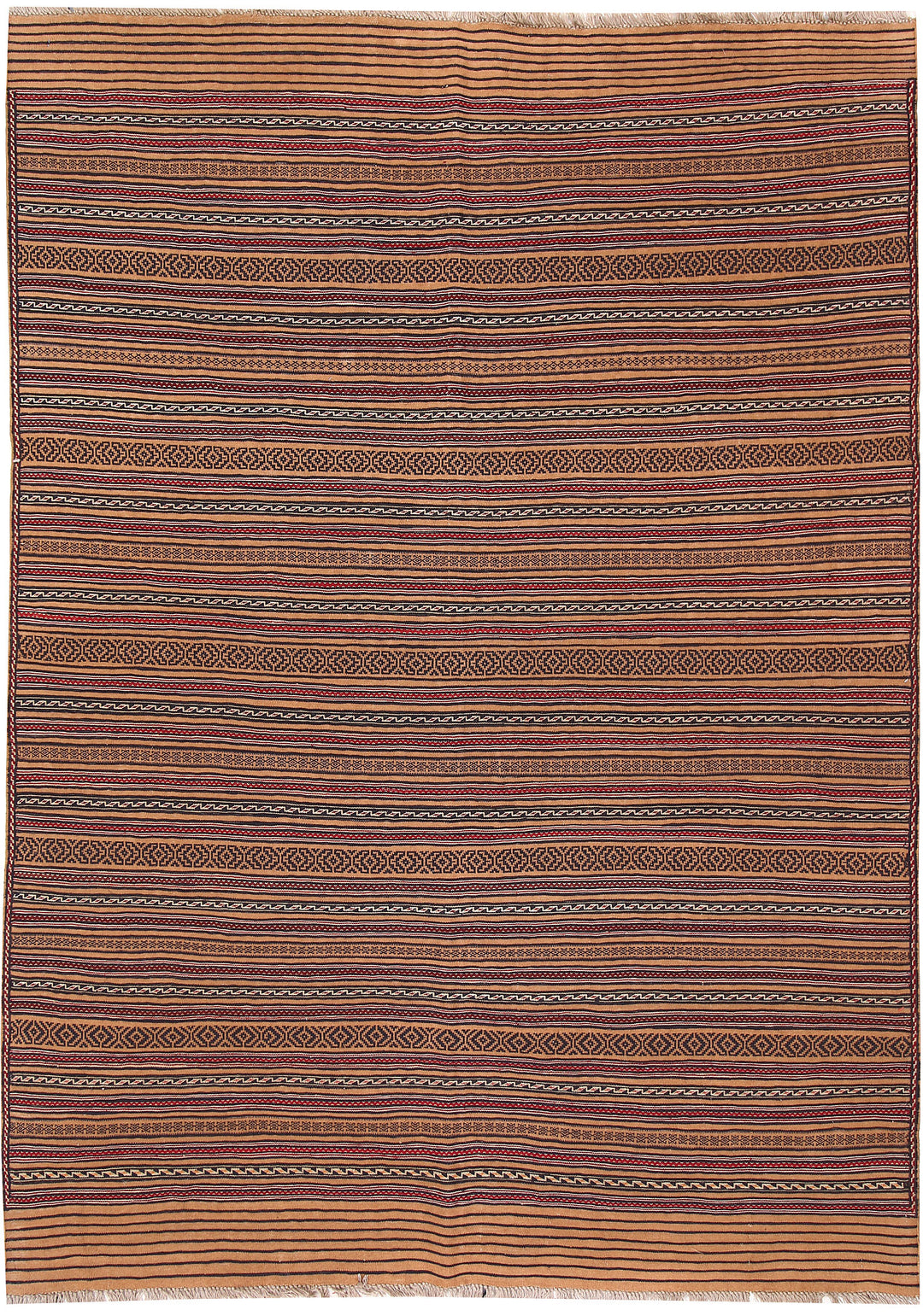 Brown Peru Maliki Rug 4'8" x 6'4" Hand-Knotted
