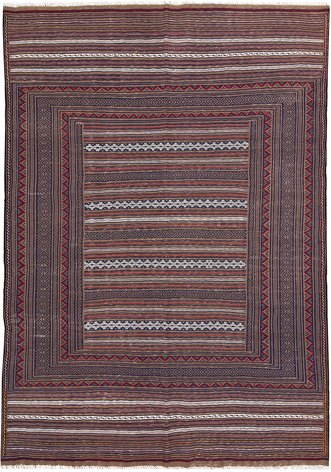 Afghan Maliki Rug 4' 7" x 6' 7" Hand-Knotted