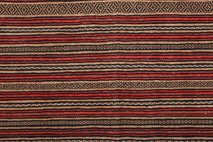 White Afghan Maliki Rug 4' 6" x 5' 9" Hand-Knotted close-up