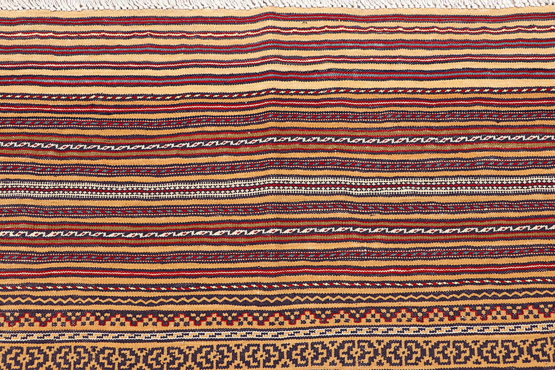 White Afghan Maliki Rug 4' 4" x 6' 6" Hand-Knotted view