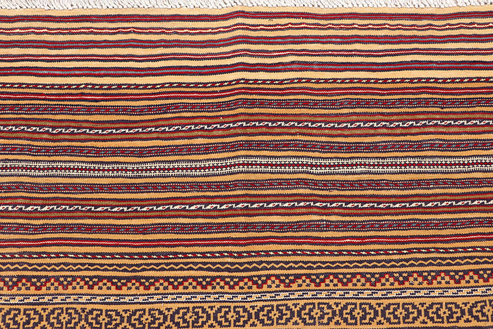 White Afghan Maliki Rug 4' 4" x 6' 6" Hand-Knotted view