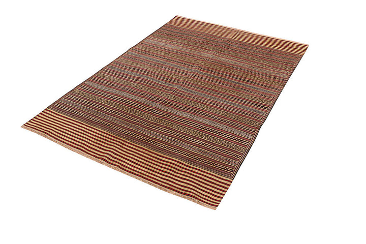 White Maliki Rug 4' 7" x 6' 4" Hand-Knotted border
