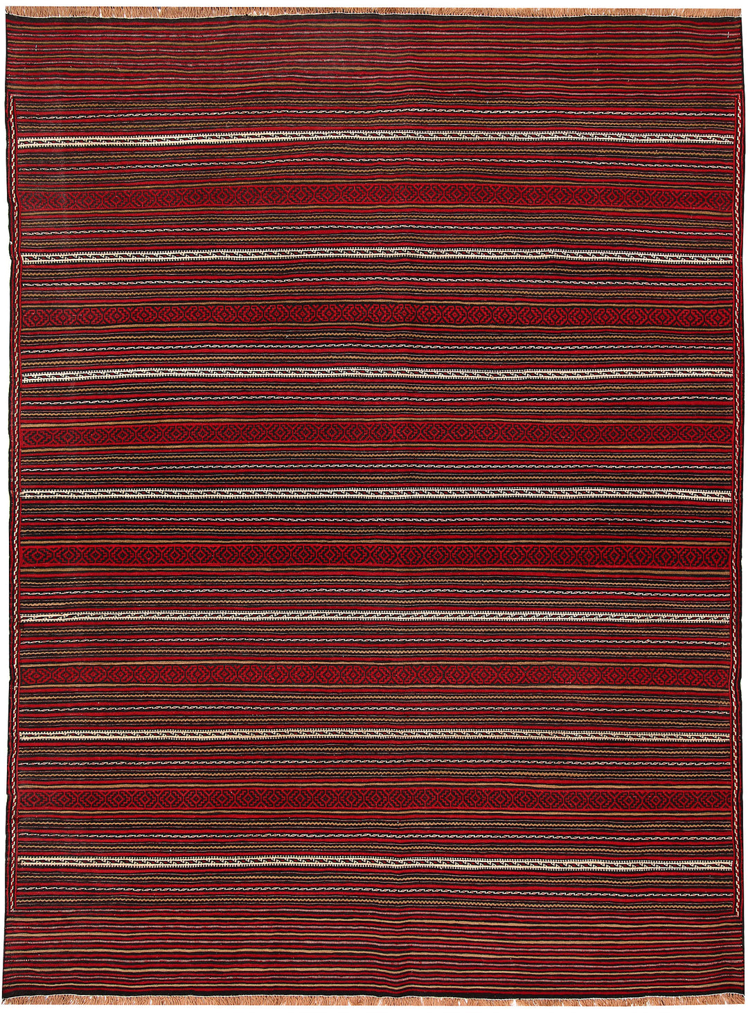 Afghan Maliki Rug 4'11" x 6'7" Hand-Knotted