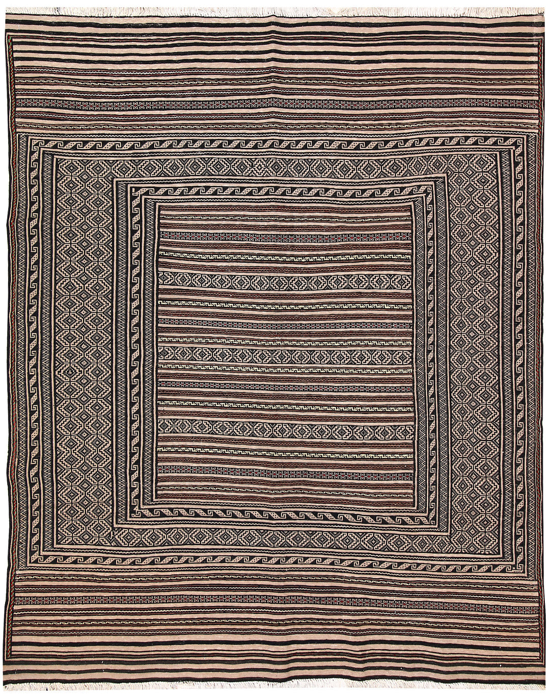 Afghan Maliki Rug 4' 7" x 6' 1" Hand-Knotted