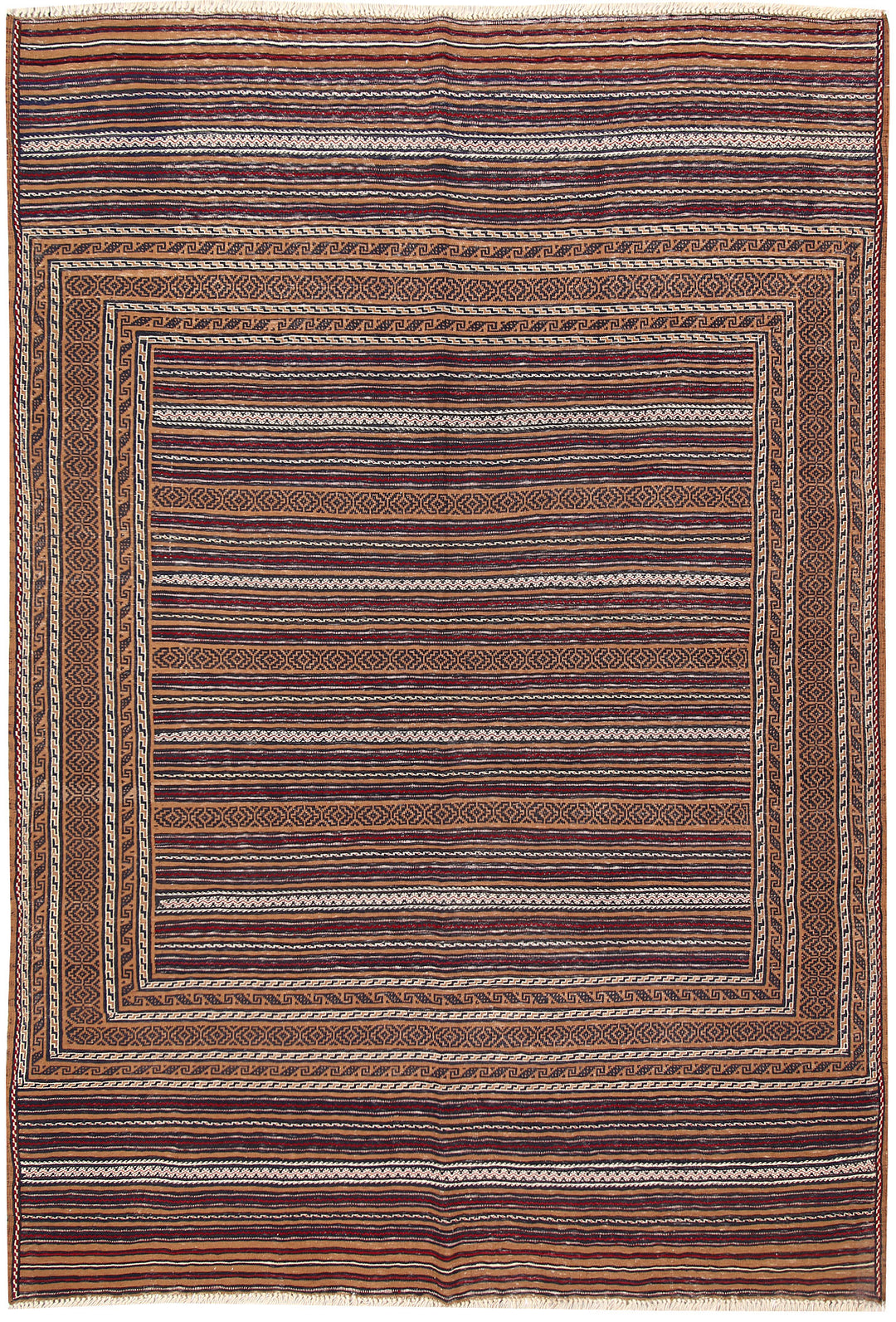 Afghan Maliki Rug 4' 6 x 6' 7 Hand-Knotted