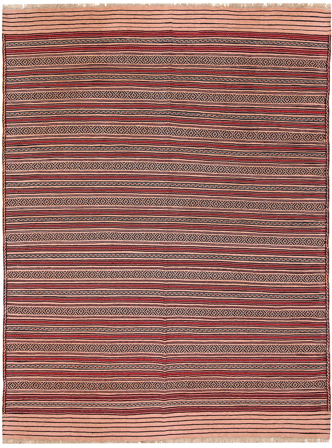 Light Salmon Maliki Rug 4' 8" x 6' 2" Hand-Knotted