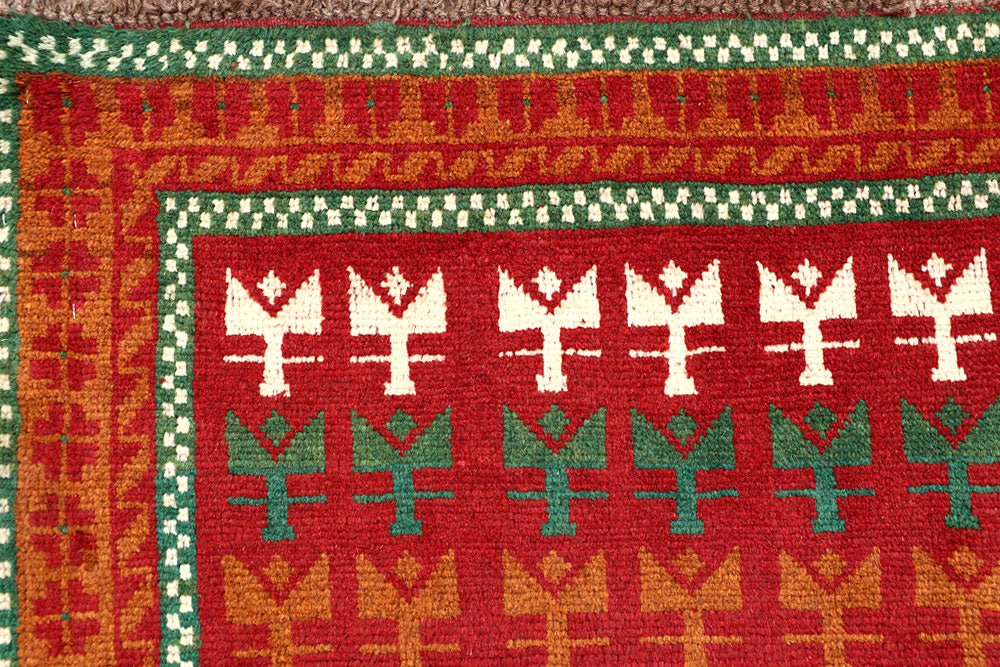 Firebrick Baluchi 4' 3 x 5' 11 - No. 63967 - ALRUG Rug Store