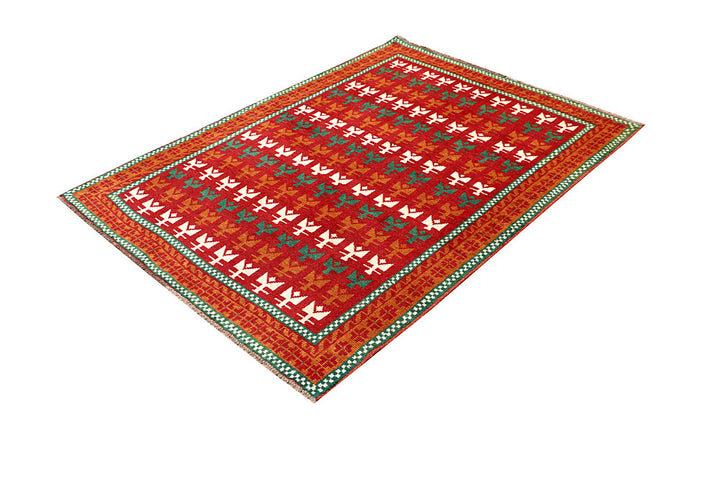 Firebrick Baluchi 4' 3 x 5' 11 - No. 63967 - ALRUG Rug Store