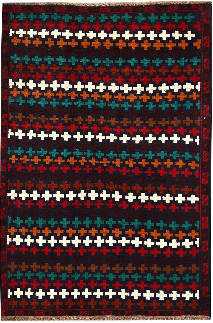 Dark Blue Baluchi 4' 4 x 6' 3 - No. 63968 - ALRUG Rug Store