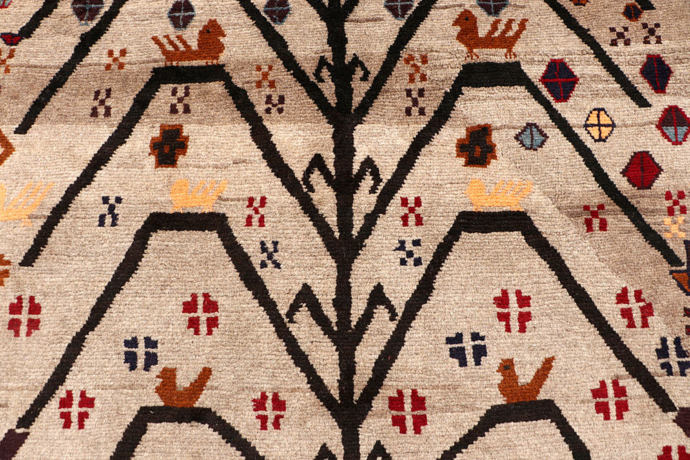 Tan Baluchi 4' 2 x 5' 7 - No. 63973 - ALRUG Rug Store