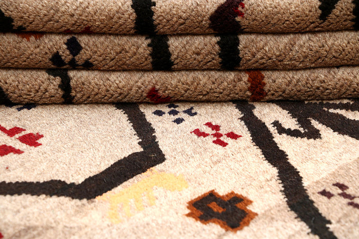 Tan Baluchi 4' 2 x 5' 7 - No. 63973 - ALRUG Rug Store