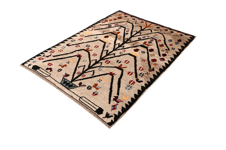 Tan Baluchi 4' 2 x 5' 7 - No. 63973 - ALRUG Rug Store