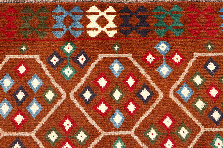 Saddle Brown Baluchi 4' 1 x 6' - No. 63974 - ALRUG Rug Store