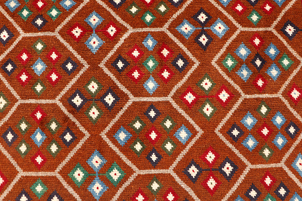 Saddle Brown Baluchi 4' 1 x 6' - No. 63974 - ALRUG Rug Store