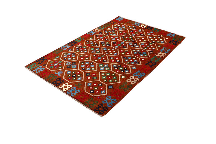 Saddle Brown Baluchi 4' 1 x 6' - No. 63974 - ALRUG Rug Store