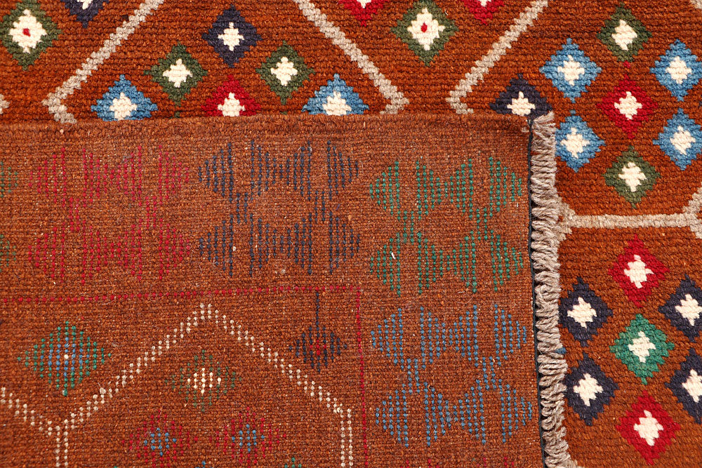 Saddle Brown Baluchi 4' 1 x 6' - No. 63974 - ALRUG Rug Store