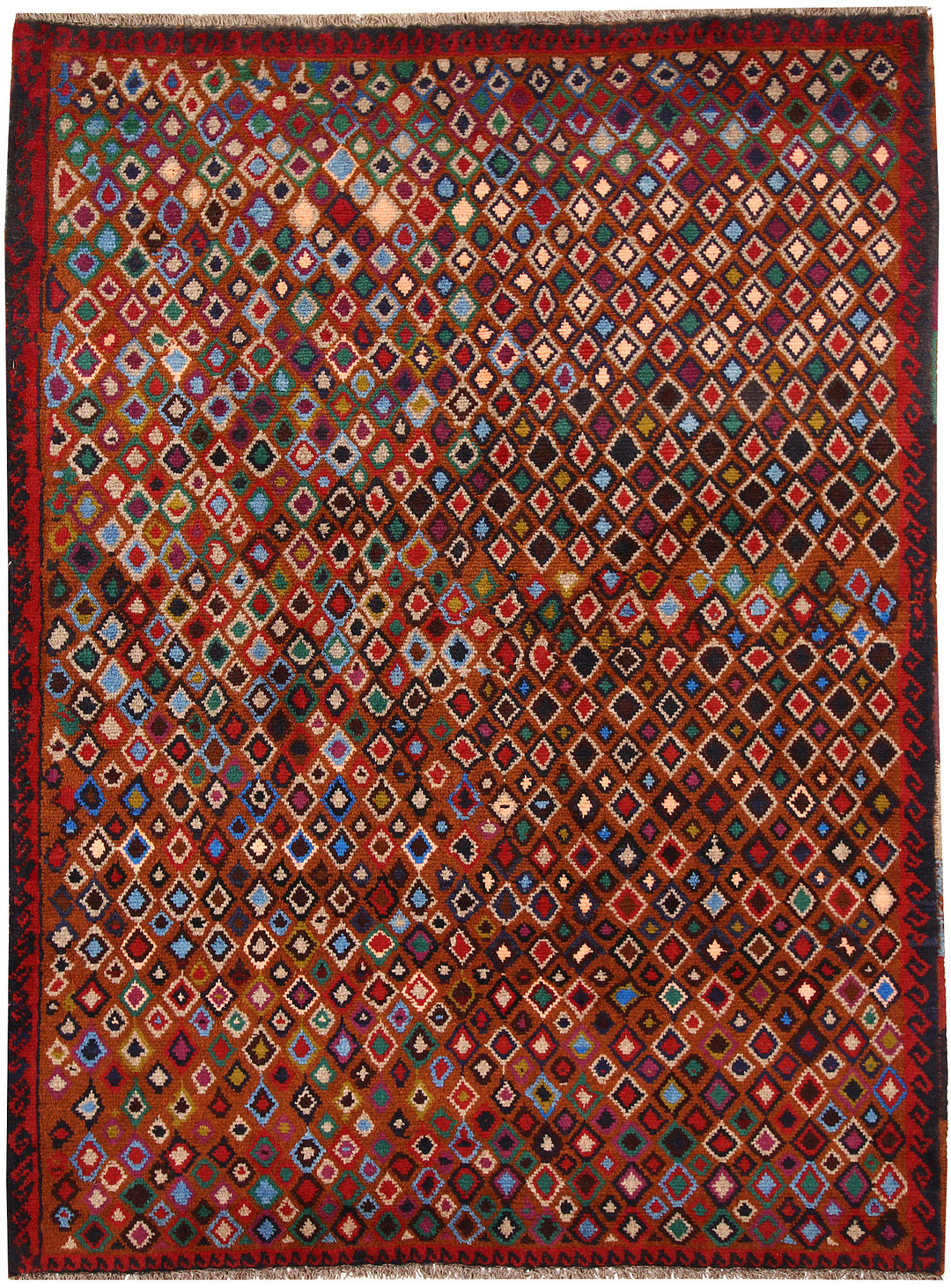 Afghan Baluchi Rug 4' 2 x 6' 4 Hand-Knotted