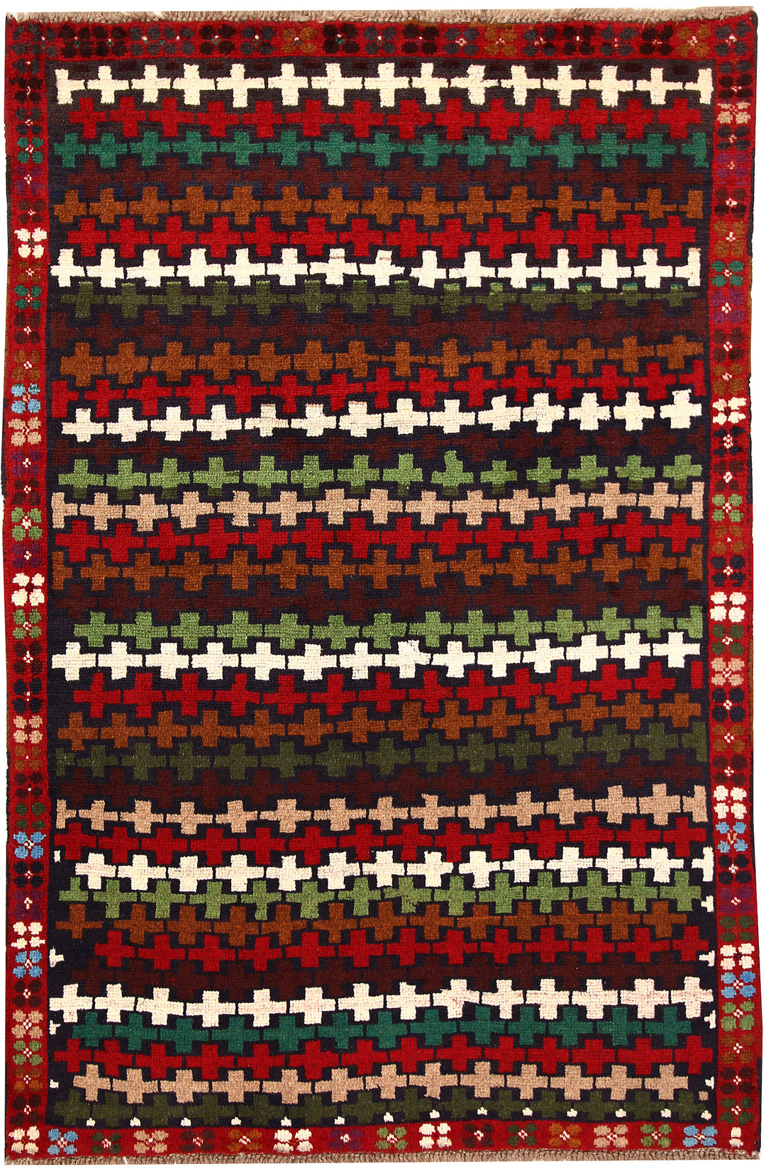 Multi Colored Baluchi 4' x 6' 1 - No. 63979 - ALRUG Rug Store